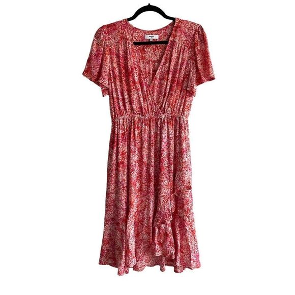 SUNCOO Red Floral Midi Dress - Picture 1 of 6